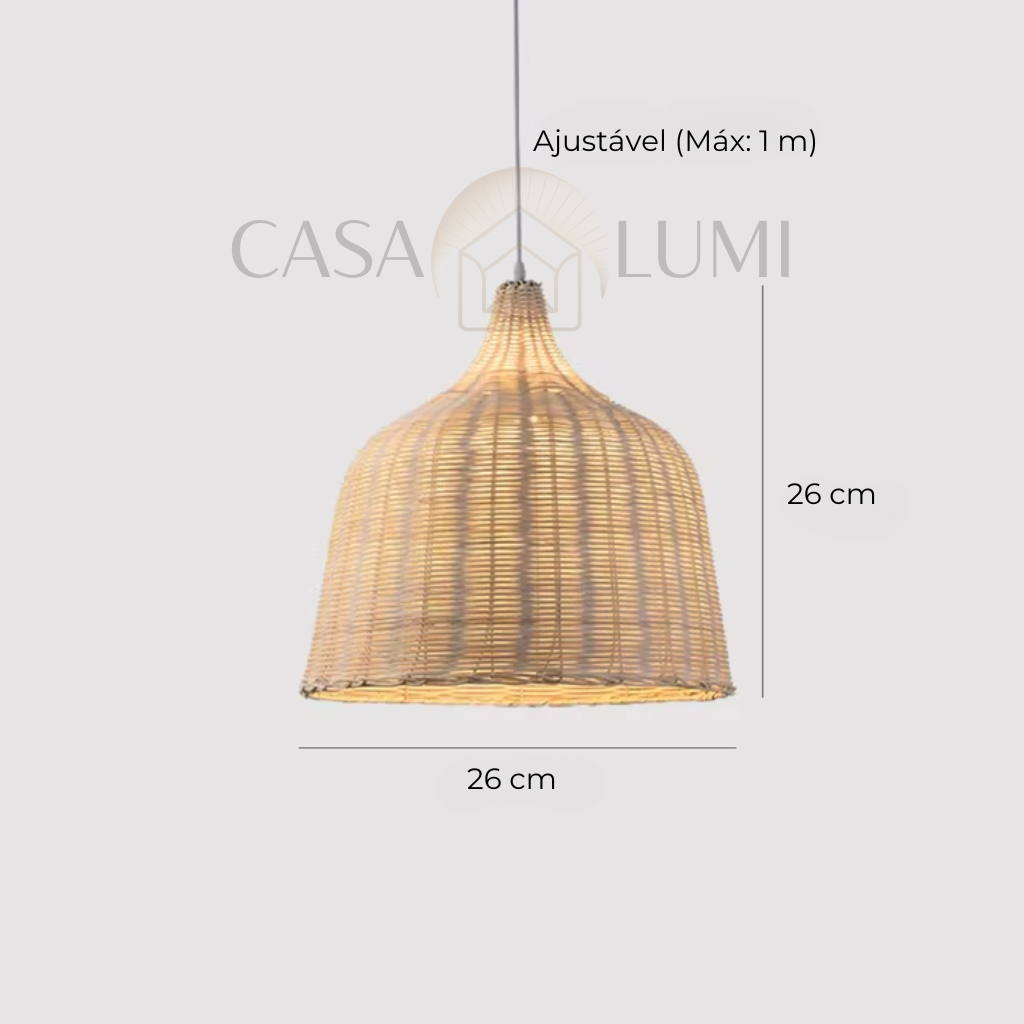 Luminária Pendente Bambu